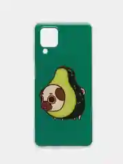Мятный чехол на Samsung Galaxy A12/M12 / Самсунг А12/М12 прозрачный, с рисунком, защита камеры