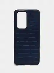 Накладка для Huawei P40 Pro (2020) под кожу "Змея", синий