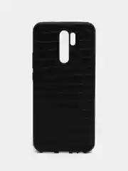 Накладка для Xiaomi Redmi 9 под кожу "Змея", черный