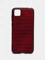 Накладка для Honor 9S/ Huawei Y5p под кожу "Змея", бордовый