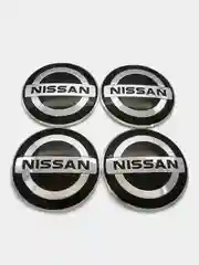 Черный наклейки на диски, колпаки Nissan сферическая, изогнутая ниссан, 4 штуки
