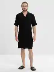 Черный халат мужской муслин