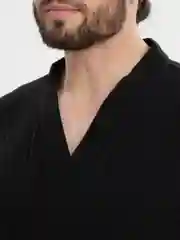 Черный халат мужской муслин