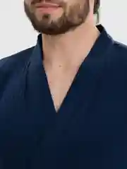 Синий меланж халат мужской муслин