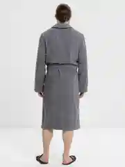 Серый халат махровый мужской, женский, банный, унисекс