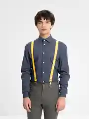 Желтый подтяжки однотонные мужские