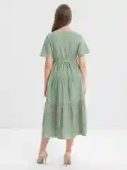 Мятный платье женское, шелковое, длинное, с рисунком, в горох, красное, белое, зеленое