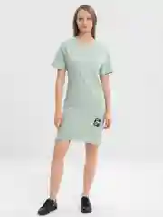 Мятный платье женское свободное, туника, платье-футболка