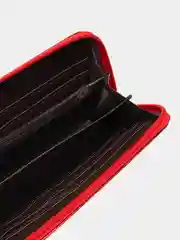 Красный женский кошелек из экокожи на молнии,3 цвета