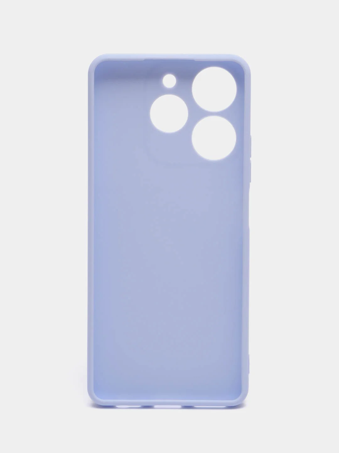 Светло-синий чехол BROSCORP для Tecno Spark 10 Pro матовый силиконовый тонкий, бортик вокруг камер
