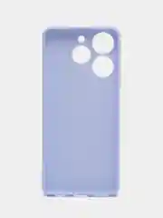 Светло-синий чехол BROSCORP для Tecno Spark 10 Pro матовый силиконовый тонкий, бортик вокруг камер