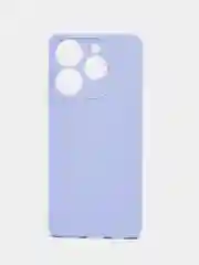 Светло-синий чехол BROSCORP для Tecno Spark 10 Pro матовый силиконовый тонкий, бортик вокруг камер