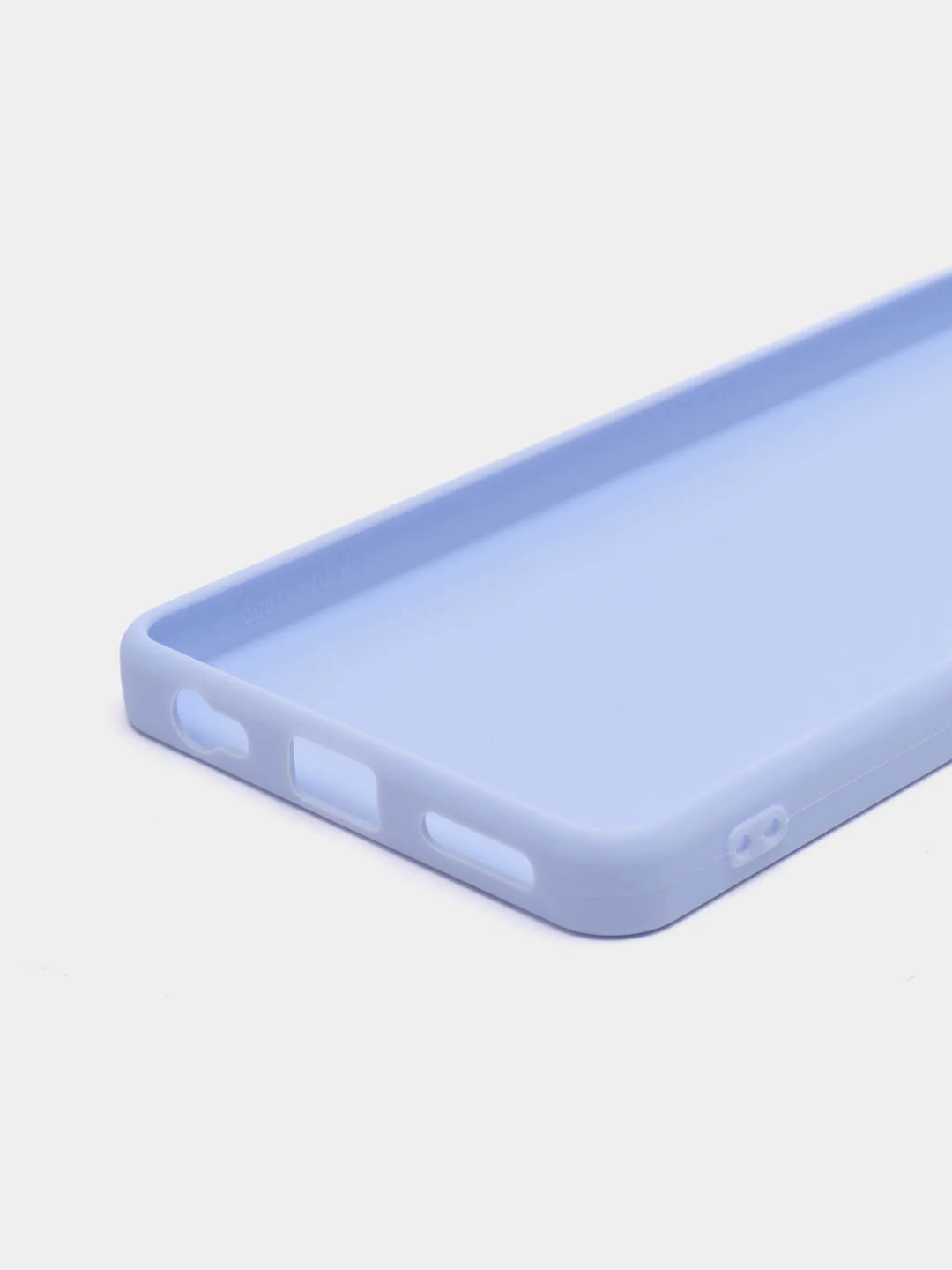Светло-синий чехол BROSCORP для Tecno Spark 10 Pro матовый силиконовый тонкий, бортик вокруг камер