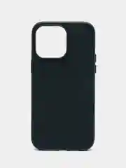 Зеленый чехол MagSafe для iPhone 14 Pro Max кожаный BROSCORP с защитой камер, микрофиброй, экокожа