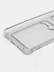 Угольный чехол Xiaomi Redmi 10C / Poco C40, Поко С40 прозрачный противоударный с карманом для карты