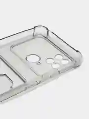 Угольный чехол Xiaomi Redmi 10C / Poco C40, Поко С40 прозрачный противоударный с карманом для карты