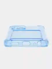 Голубой чехол для Vivo Y33s, Y21 2021 (Виво У33с, У21 2021), прозрачный, с карманом для карты