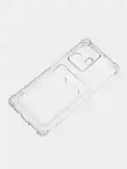 Прозрачный чехол противоударный Realme 10 Pro Plus (Реалми 10 Про Плюс) прозрачный с карманом для карты