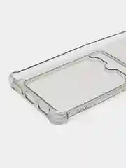 Черный чехол противоударный Realme 10 Pro Plus (Реалми 10 Про Плюс) прозрачный с карманом для карты