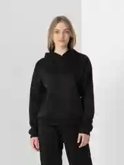 Черный спортивный костюм-двойка: штаны и худи, оверсайз, однотонный, унисекс