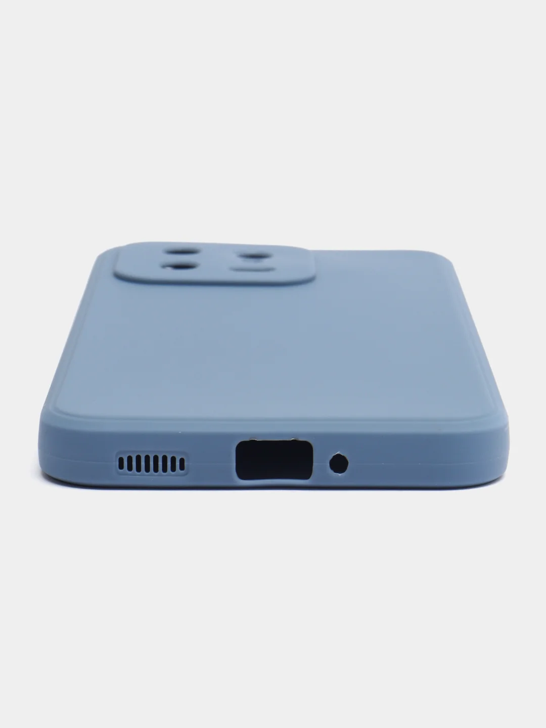 Синий меланж чехол для Xiaomi 13, силиконовый, (Ксиоми 13), c защитой камеры