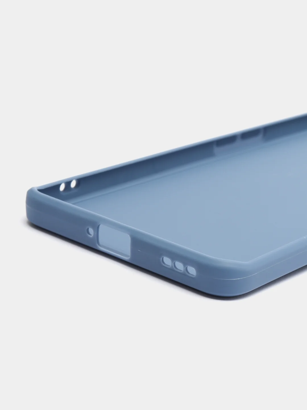 Синий меланж чехол для Oppo Reno 8T 5G (Оппо Рено 8Т 5Г), силиконовый, c защитой камеры