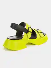 Салатовый босоножки на танкетке для девочки летние KEDDO