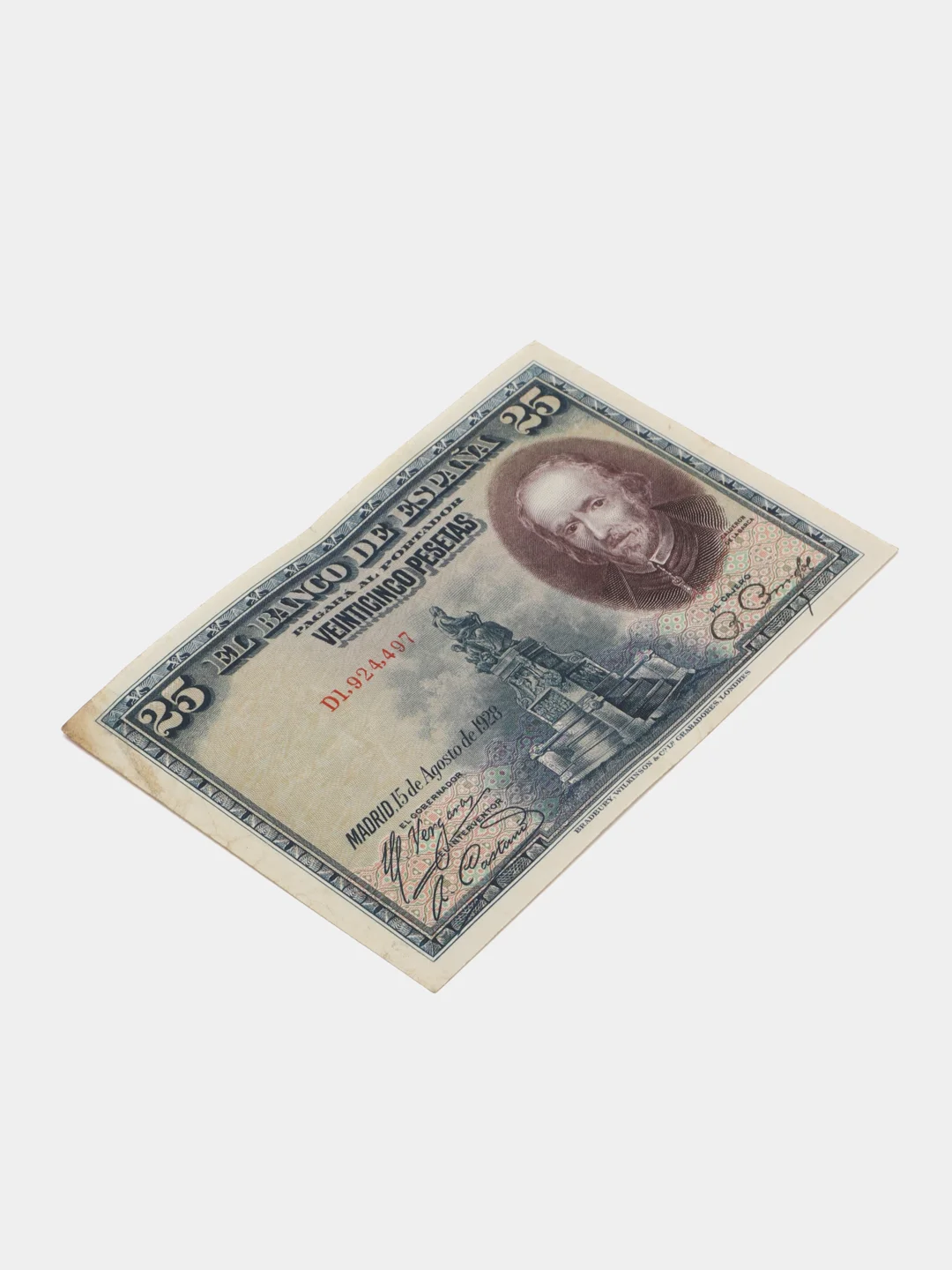 Купюра "25 Песет", 1928 год, Испания