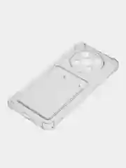 Лавандовый чехол противоударный Huawei Nova Y90 (Хуавей Нова У90), прозрачный, с карманом для карты