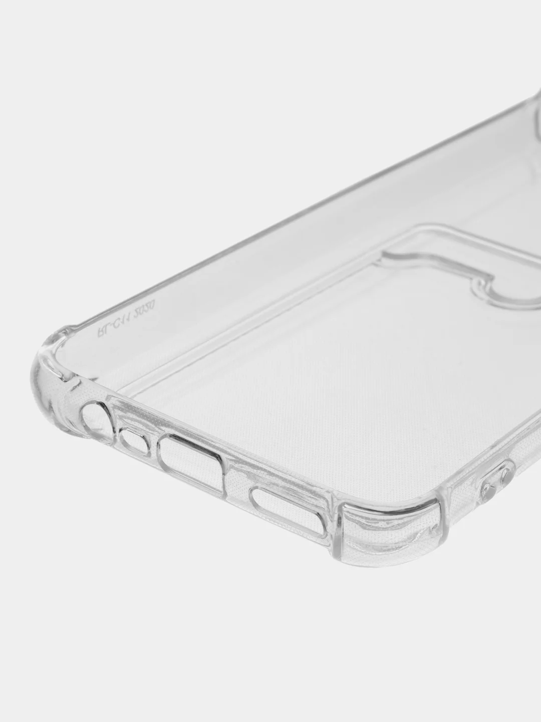 Прозрачный чехол противоударный Realme C11 2020 / Реалми С11 2020 прозрачный, с карманом для карты