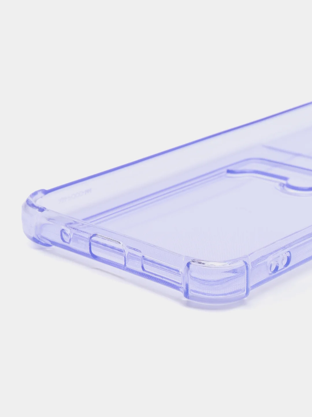 Лавандовый чехол для Xiaomi Poco M5 / Сяоми Поко М5 прозрачный, с карманом для карты