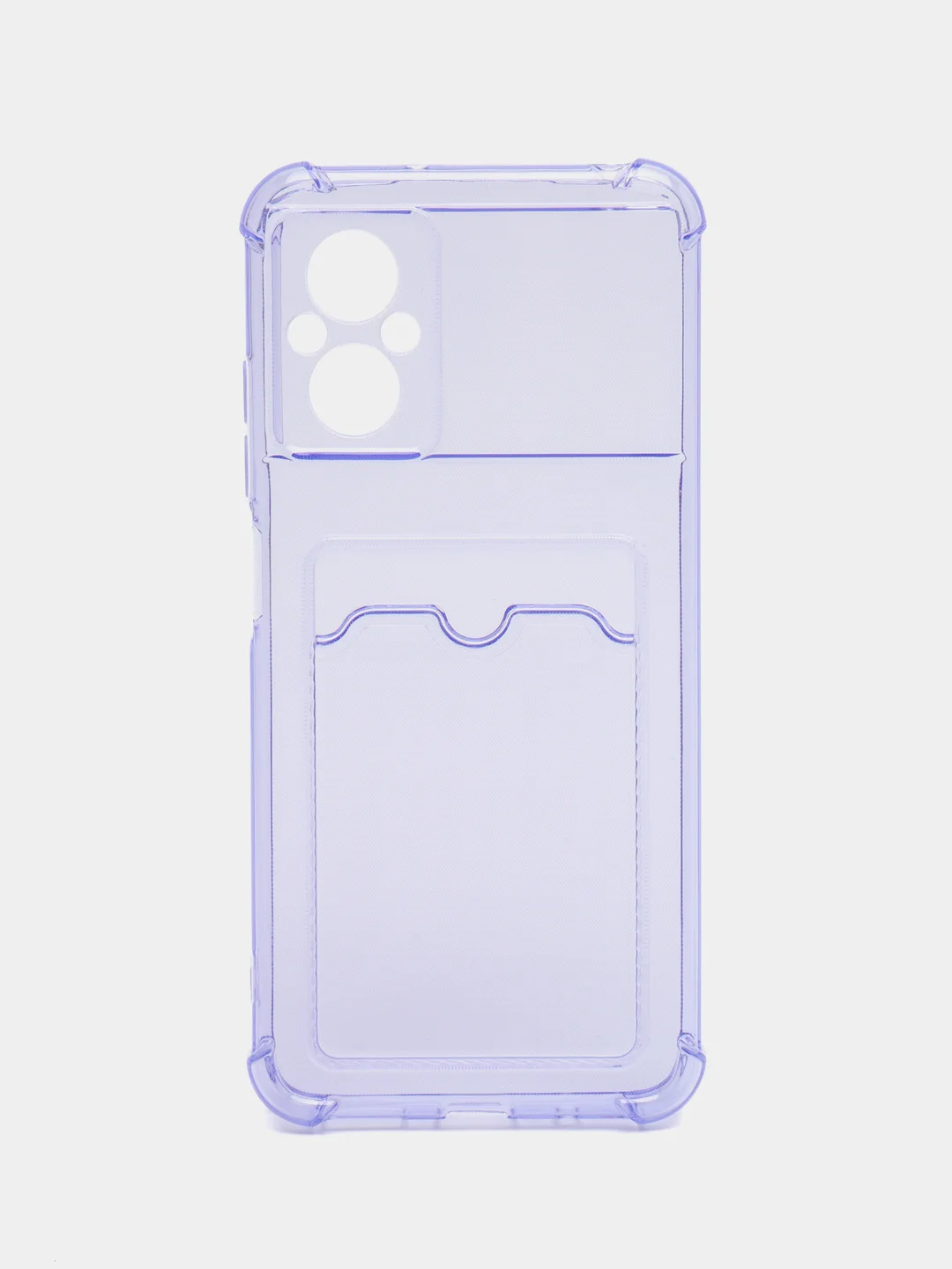 Лавандовый чехол для Xiaomi Poco M5 / Сяоми Поко М5 прозрачный, с карманом для карты