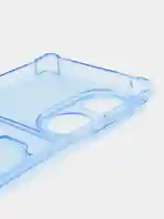 Голубой чехол противоударный Honor 70 / Хонор 70, прозрачный, с карманом для карты