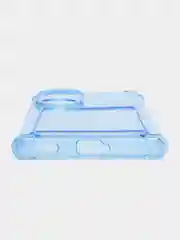 Голубой чехол противоударный Honor 70 / Хонор 70, прозрачный, с карманом для карты