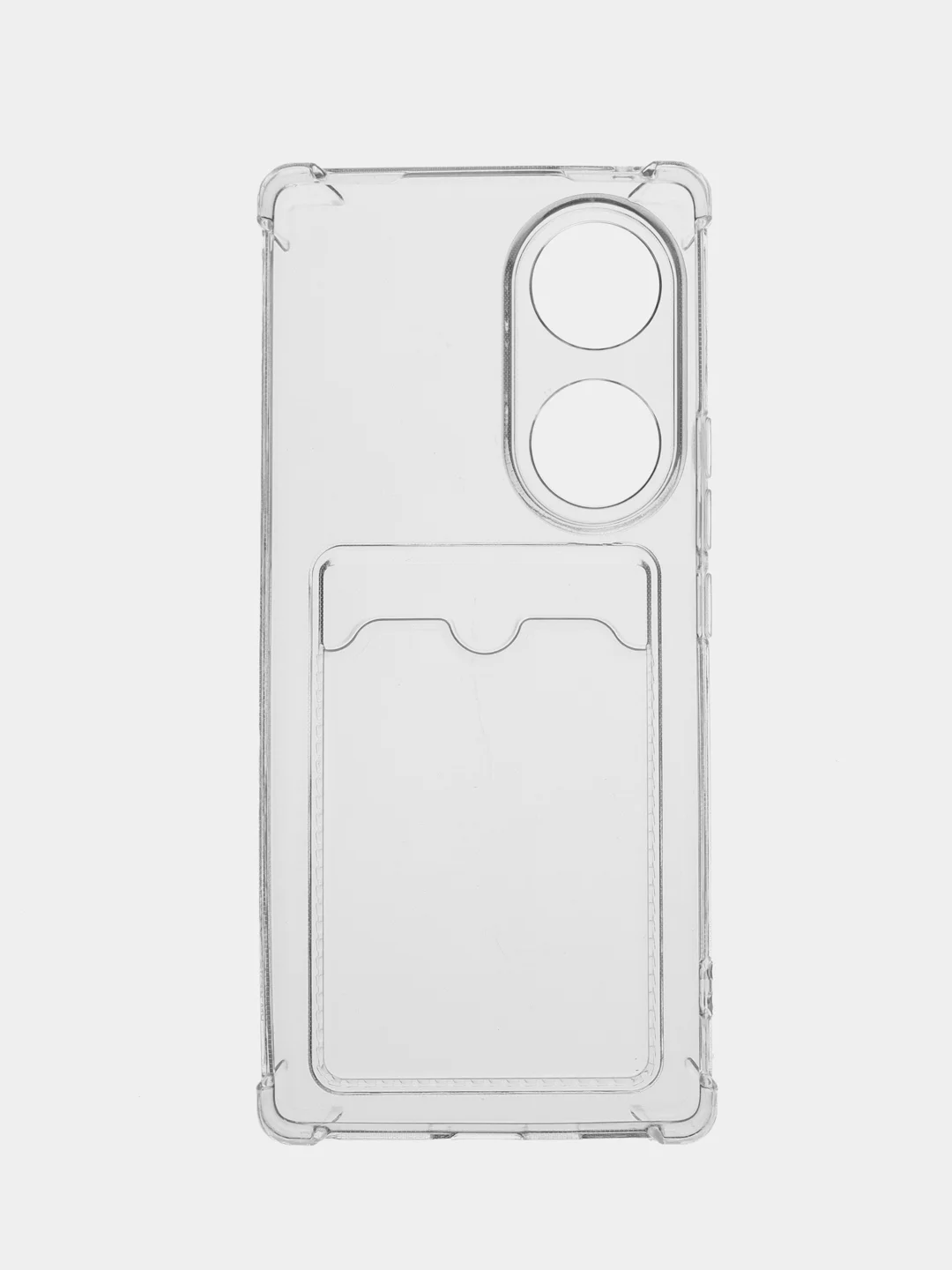 Прозрачный чехол противоударный Honor 70 / Хонор 70, прозрачный, с карманом для карты