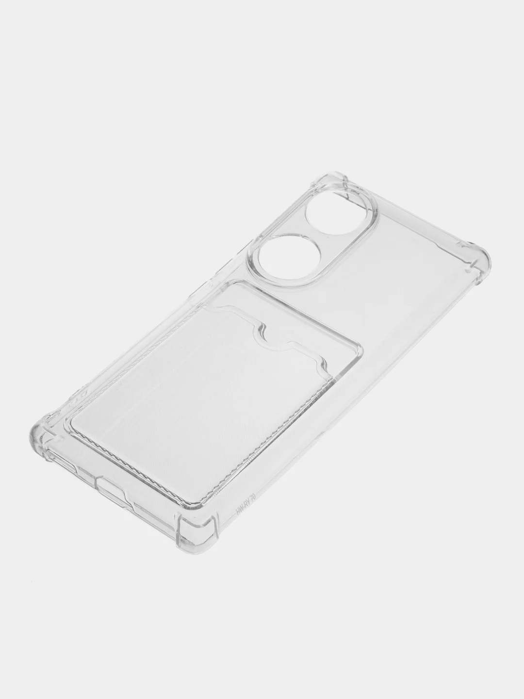 Прозрачный чехол противоударный Honor 70 / Хонор 70, прозрачный, с карманом для карты