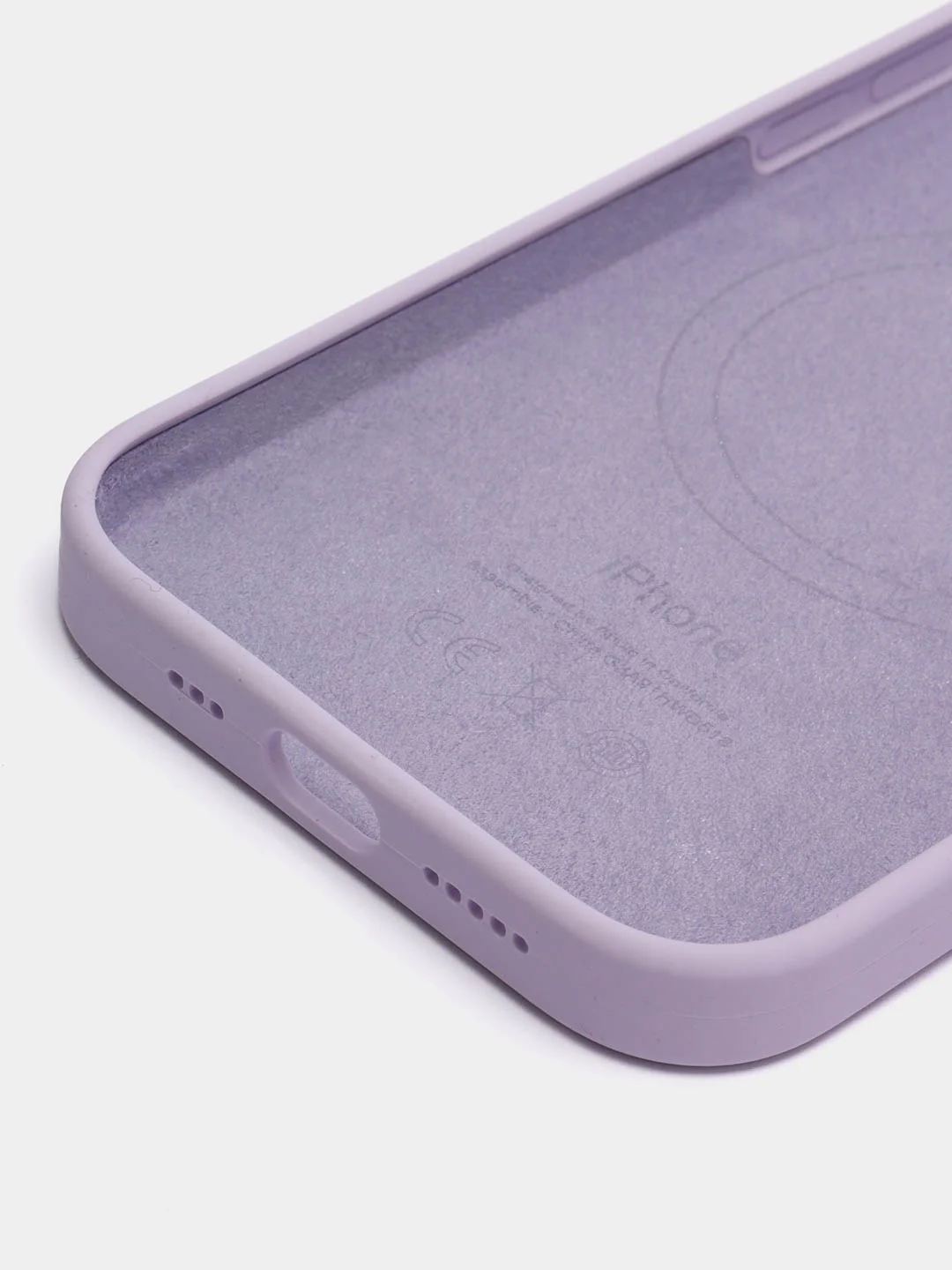 Лавандовый силиконовый кейс magsafe айфон 14 / 14 про / 14 про макс