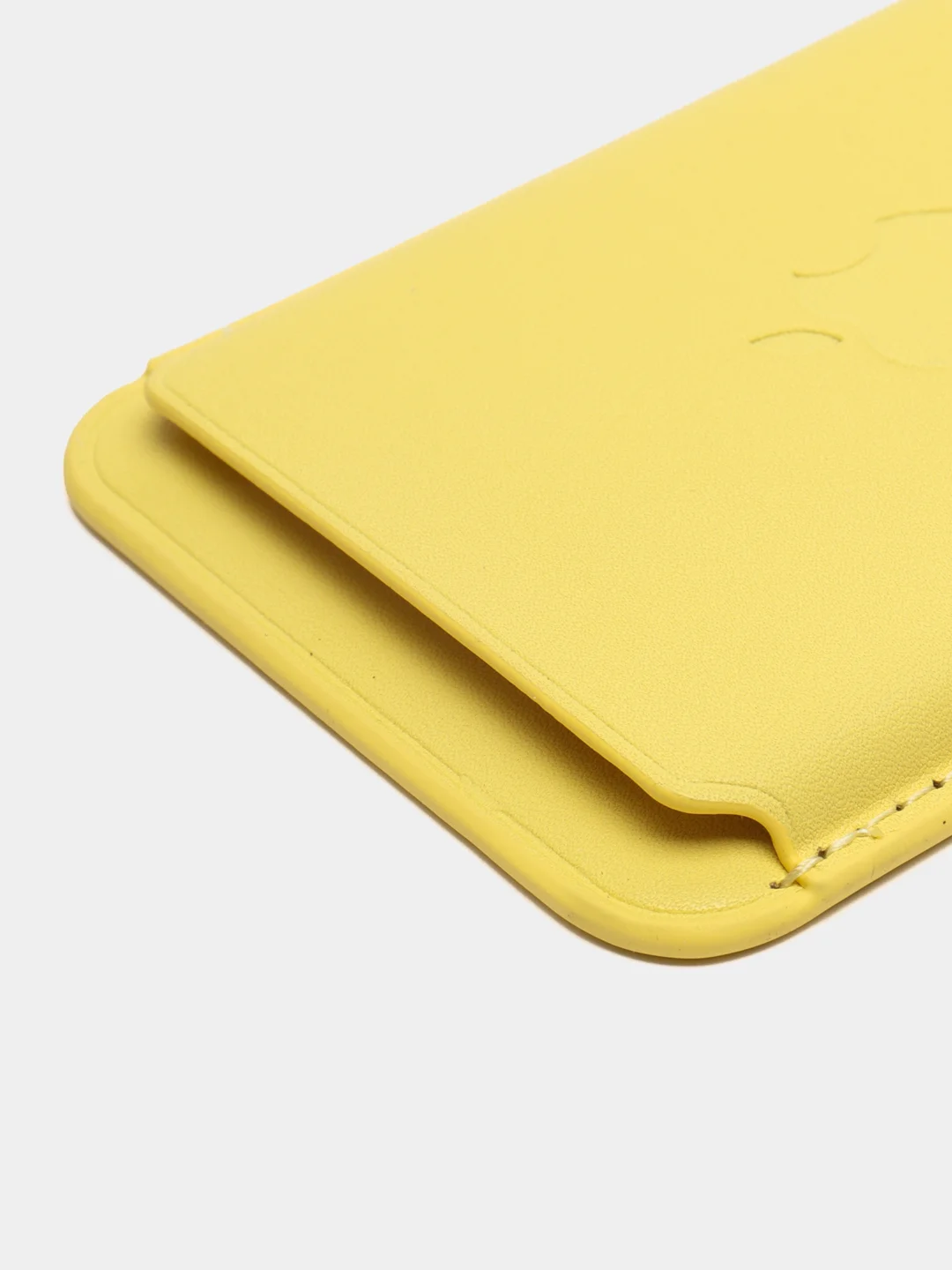 Желтый картхолдер на iPhone, с поддержкой MagSafe Leather Wallet