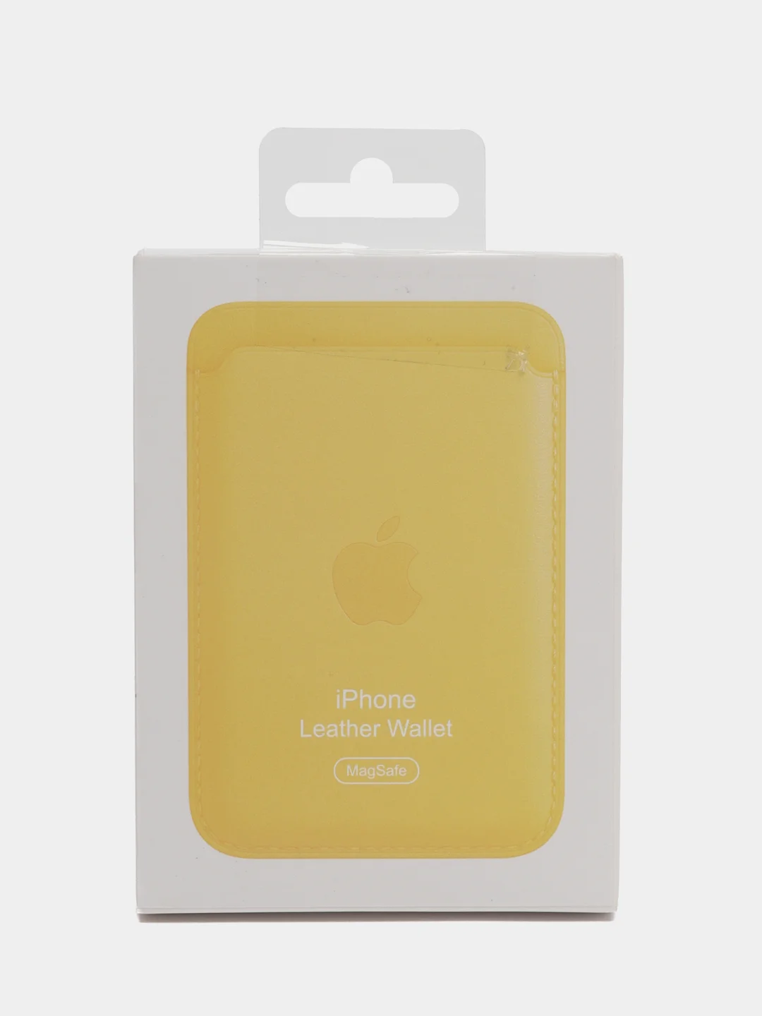 Желтый картхолдер на iPhone, с поддержкой MagSafe Leather Wallet