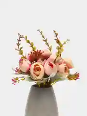 Коралловый меланж искуственные цветы камелии, пионы