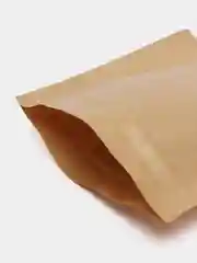 Хаки трехпалый пакет упаковочный, дой-пак крафтовый, металлизированный, с окном и зип-замком 50