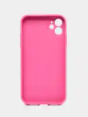 Фуксия чехол для iPhone (Айфон) 11 и 11 Pro Max с прямыми бортами под 12 айфон, стеклянный