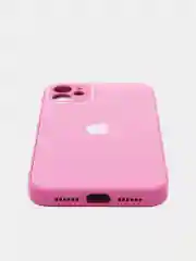 Фуксия чехол для iPhone (Айфон) 11 и 11 Pro Max с прямыми бортами под 12 айфон, стеклянный