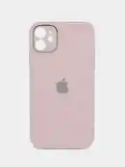 Серый меланж чехол для iPhone (Айфон) 11 и 11 Pro Max с прямыми бортами под 12 айфон, стеклянный