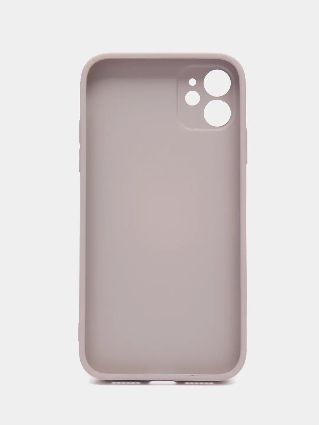 Кремовый чехол для iPhone (Айфон) 11 и 11 Pro Max с прямыми бортами под 12 айфон, стеклянный