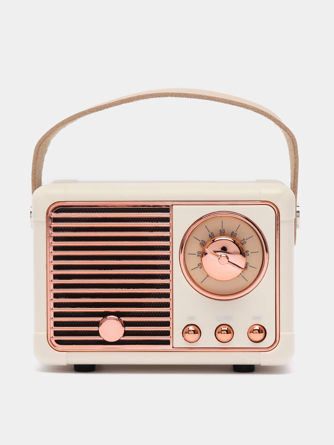 Кремовый портативная беспроводная мини колонка в стиле ретро Bluetooth, динамик FM радио, приемник
