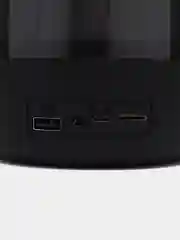 Черный портативная Bluetooth колонка-ночник с прозрачным корпусом, с красочным рельефным свечением