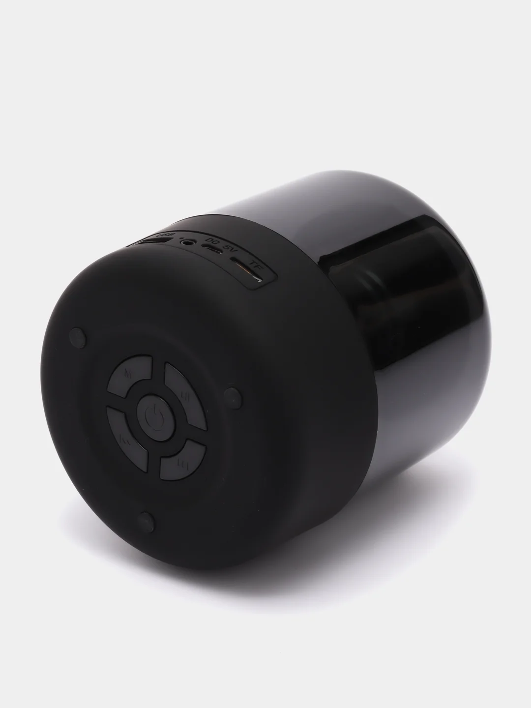 Черный портативная Bluetooth колонка-ночник с прозрачным корпусом, с красочным рельефным свечением