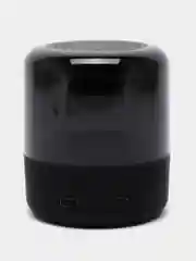 Черный портативная Bluetooth колонка-ночник с прозрачным корпусом, с красочным рельефным свечением