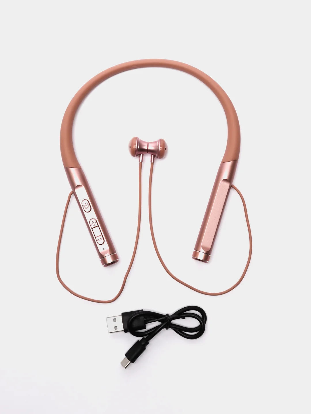 Розовый спортивные беспроводные Bluetooth-наушники на шею